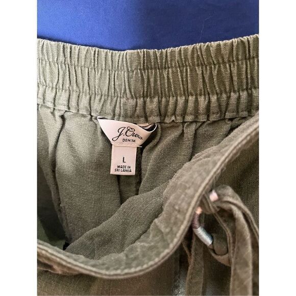 J. Crew linen drawstring pants L - Picture 7 of 9